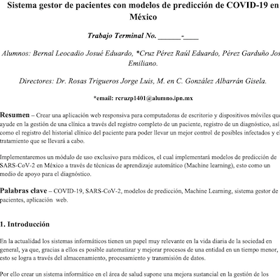 Imagen de vista preeliminar de la versión 1.0 del documento de protocolo del trabajo terminal 2020-B093